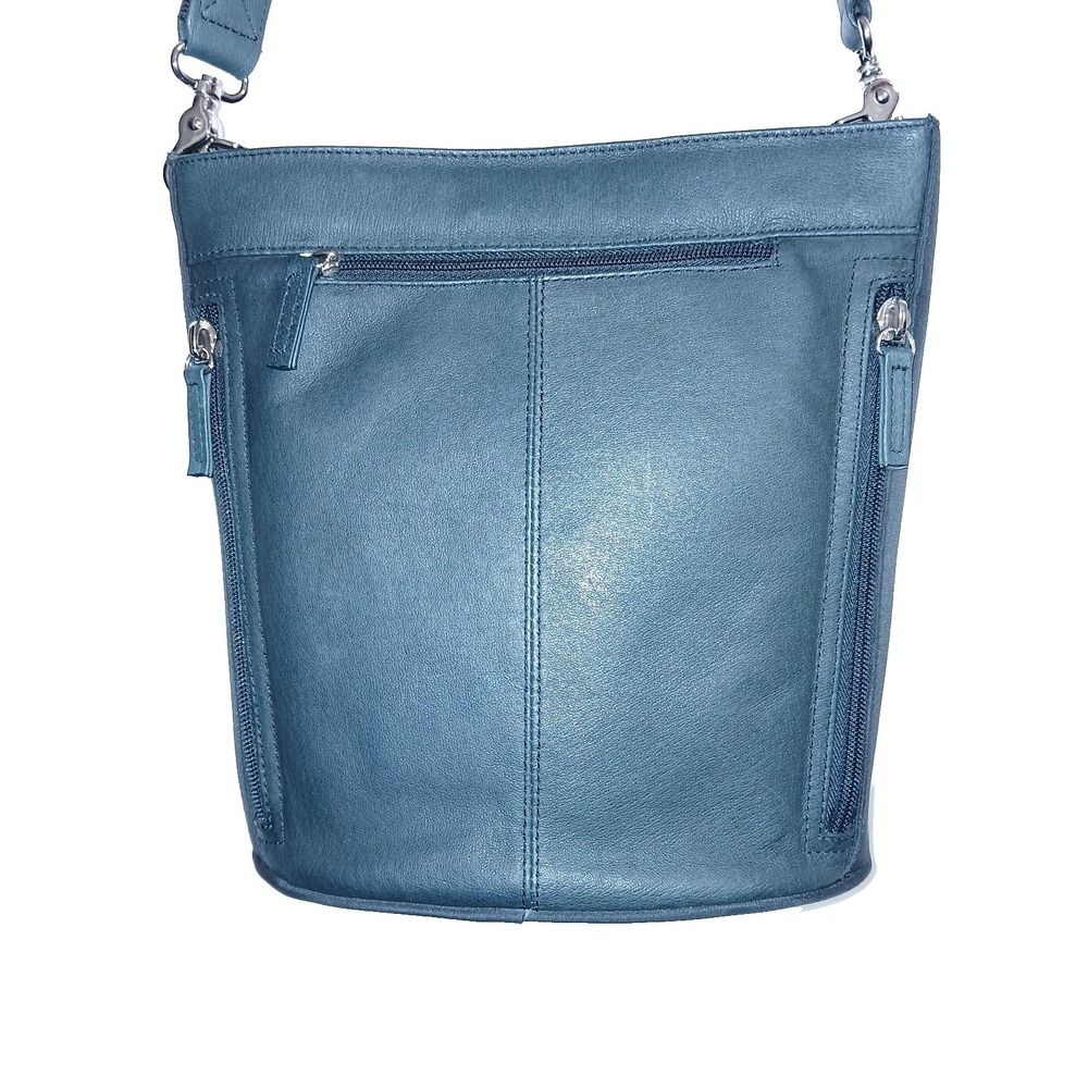 Gun Tote'n Mamas Women Bucket Tote Black Tumbled Leather GTM-19/BK Concealed - Picture 8 of 16